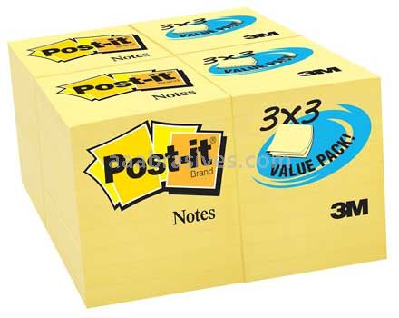 Post-it™ 654-36VAD90 3 in x 3 in Canary Yellow 3M 7010332633