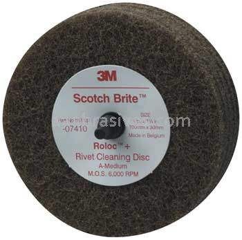 3M™ 7000120778 4 x 1-1/4 07410 A/O MED Scotch-Brite™ Rivet Cleaning Disc