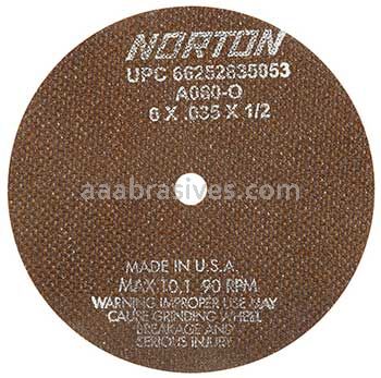 Norton 7 x .035 x 1/2 A60-OBNA2/D Sides Reinforced Type 01 Straight Wheels