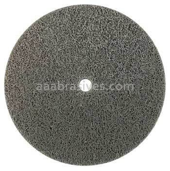 Weiler 55542 3" x 1/2" Non-Woven Unitized Wheel Series 8 AO - Medium 1/4" Arbor Hole