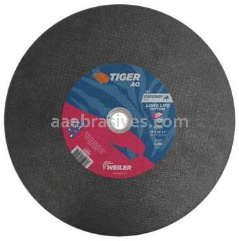 Weiler 57091 14" x 1/8" TIGER AO Type 1 Large Cutting Wheel A30R 1" AH Stationary Saw