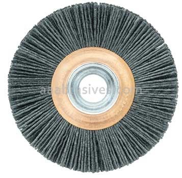 Weiler 31290 Burr-Rx 4" Heavy-Duty Narrow Face Wheel .055/80 CG Crimped Fill 5/8"-1/2" Arbor Hole