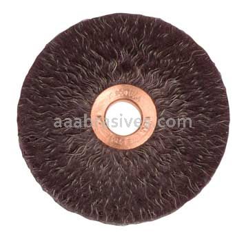 Weiler 35260 3" Polyflex Encapsulated Small Diameter Crimped Wire Wheel .014" Steel Fill 1/2" Arbor Hole
