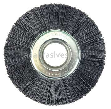Weiler 86126 Burr-Rx 8" Crimped Filament Wheel Brush .026/120 CG Fill 2" Arbor Hole