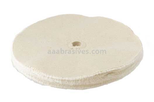 Unmounted Buffing Wheel 10" Dia. 3/4" Arbor Hole 40 Ply Single Stitched 162-10 Cotton White
