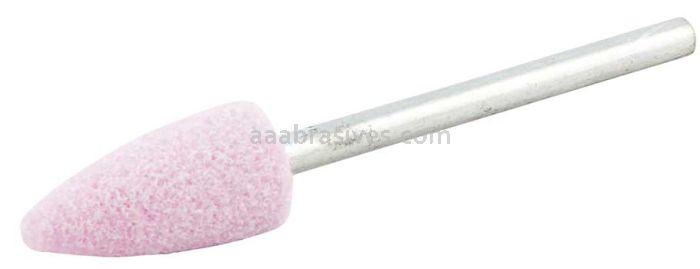 Norton 69078645334 B52 3/8 x 3/4 Pink 86A A/O Vitrified Bond Mounted Point