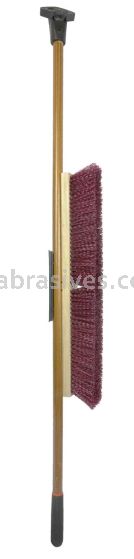 Weiler 44604 24" Pro-Flex Maroon Polypropylene Sweep with 60" Hardwood Handle