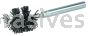 Weiler 21764 Burr-Rx 1"-Dia Power Tube Brush .026/120 CG Crimped Fill 1" Brush Length 3-1/2" Overall Length