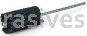 Weiler 34213 CrossFlex Standard Duty Bore Brush 1-5/8 Diameter 320 SC Grit