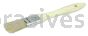 Weiler 40179 1" Vortec Pro Chip & Oil Brush White Bristle 1-1/2" Trim Length Wood Handle