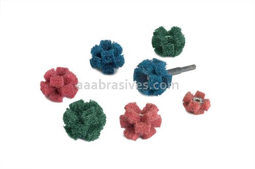 Standard Abrasives Buff and Blend Cross Buff HS 727333 1-1/2" x 1/2" x 3 Ply x 8-32 A CRS