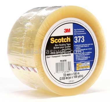 Scotch&trade; Box Sealing Tape 373 Clear 72 mm x 100 m 3M 7010335125