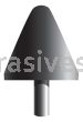 A-4, 1-1/4x1-1/4x1/4"sk, Mounted Point, Vitrified, PA/O