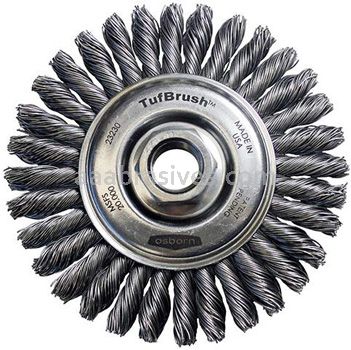 Osborn 23230 4-1/2 x .020 Carbon Steel x 5/8-11 AH Stringer Bead TufBrush