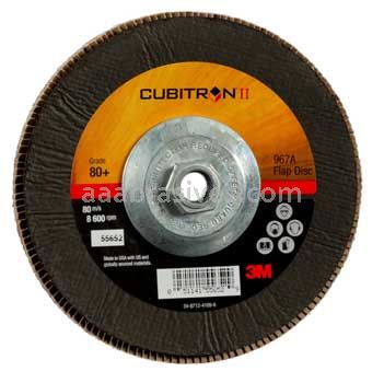 3M™ 7010308948 7 x 5/8-11 80 Grit Giant 967A T29 Quick Change Cubitron™ II Flap Disc
