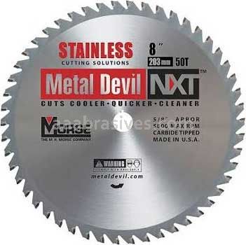 Morse Metal Devil NXT® Stainless Steel 8" 50 Teeth Circular Saw Blades