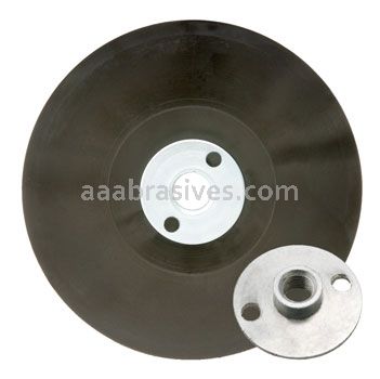 5x5/8-11 Thread, Backing Pad, Plastic Smooth, W/Nut