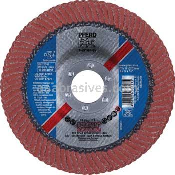 Pferd 67651 5x7/8 40 Grit A/O Polifan Curve Large Flap Disc