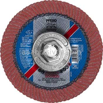 Pferd 67676 5x5/8-11 40 Grit A/O Polifan Curve Large Flap Disc