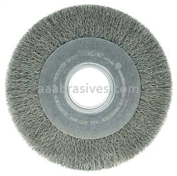 Weiler 03130 8" Wide Face Crimped Wire Wheel .0095" Steel Fill 2" Arbor Hole