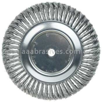 Weiler 08178 10" Standard Twist Knot Wire Wheel .014" Steel Fill 3/4" Arbor Hole