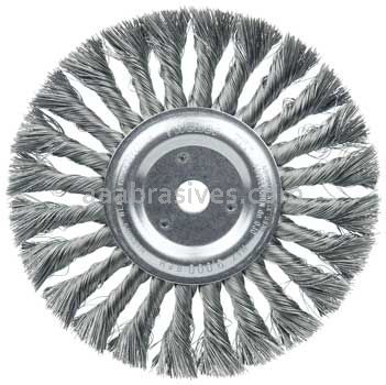 Weiler 08835 7" Standard Twist Knot Wire Wheel .014" Steel Fill 5/8" Arbor Hole