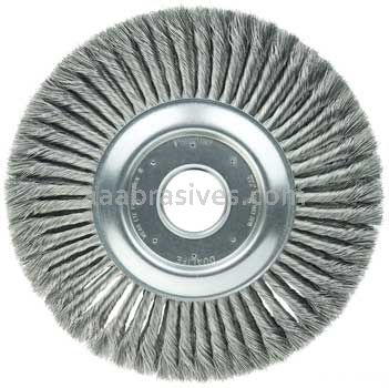 Weiler 09530 12" Standard Twist Knot Wire Wheel .016" Steel Fill 2" Arbor Hole