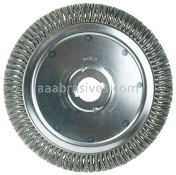 Weiler 09800 14" Extra High Density Standard Twist Knot Wire Wheel .020" Steel Fill 2" Arbor Hole