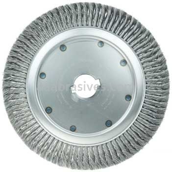 Weiler 09960 15" High Density Standard Twist Knot Wire Wheel .0118" Steel Fill 2" Arbor Hole