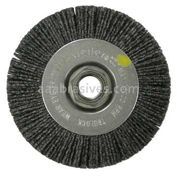 Weiler 31112 FME-Compliant 4" Black Nylox Radial Wheel Brush .055/80 CG Crimped Fill Use with 60012 Grinder