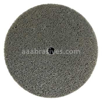 Weiler 54492 3" x 1/4" Non-Woven Unitized Wheel Series 6 AO - Fine 1/4" Arbor Hole