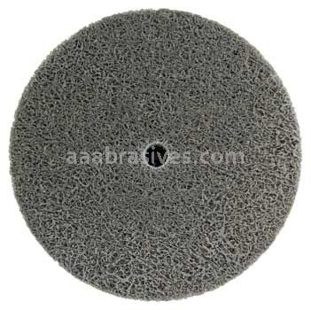 Weiler 55541 3" x 1/4" Non-Woven Unitized Wheel Series 8 AO - Medium 1/4" Arbor Hole
