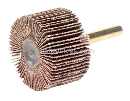 Weiler 52009 1-1/2" x 1" Tiger Coated Abrasive Flap Wheel 1/4" Stem 60 AO