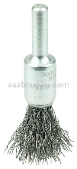 Weiler 10188 3/8" Crimped Wire End Brush .0118" Steel Fill