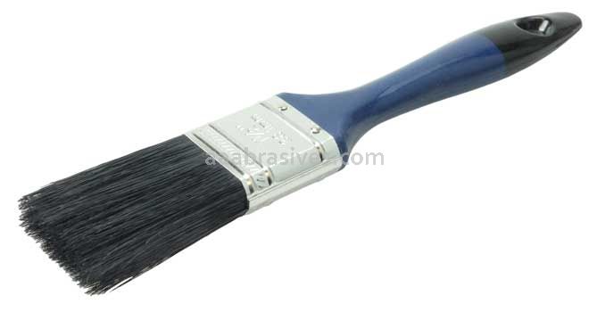 Weiler 40001 1-1/2" Varnish Brush Black China Bristle Fill 2-1/4" Trim Length Blue Foam Handle