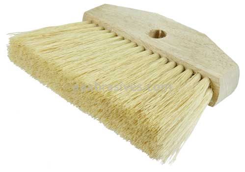 Weiler 74015 7" Acid Brush White Tampico Fill 3-1/2" Trim Length with Detachable Handle
