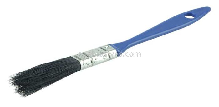 Weiler 40160 1/2" Vortec Pro Chip & Oil Brush Black Bristle 1-5/8" Trim Length Plastic Handle