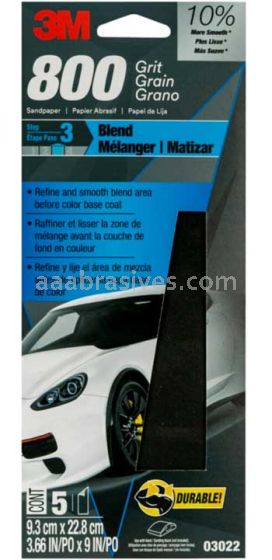 3M™ 7100100349 3-2/3 x 9 800 Grit Wetordry™ Sandpaper 03022