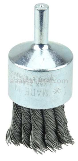 Weiler 36288 Wolverine 1" Knot Wire End Brush .014" Steel Fill 1/4" Stem