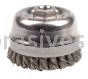 Weiler 12796 4" Double Row Knot Wire Cup Brush Banded .020" Steel Fill 5/8"-11 UNC Nut
