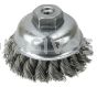 Weiler 13150 3-1/2" Single Row Knot Wire Cup Brush .023" Steel Fill M10x1.25 Nut