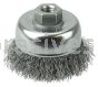 Weiler 13244 3" Crimped Wire Cup Brush .014" Steel Fill 1/2"-13 UNC Nut