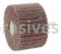 Weiler 54509 3" x 2" Non-Woven Stem-Mounted Interleaf Flap Wheel 120 AO 1/4" Stem