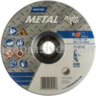 Norton 7 x 1/16 x 7/8 Metal Type 27 Depressed Center Wheels