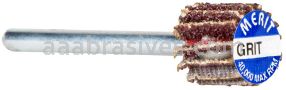 Merit Abrasives 08834137541 5/8 x 3/4 x 1/8   Small Diameter Flap Wheels With 1/8" Steel Shank 80 Grit Merit Aluminum Oxide 
