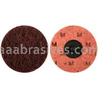 Merit Abrasives 08834166308 3" Merit A/O Medium Type 3 Buffing Discs with Quick Change Locking Attachment