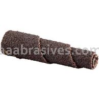 3/8 x 1-1/2 x 1/8 80 Grit Merit A/O Full-Tapered Spiral Rolls