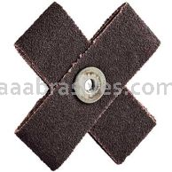 3 x 3 x 1 /120 /1/4-20 /Merit Aluminum Oxide (8 Ply) /Cross Pads