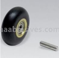 Dynabrade 11079 Contact Wheel 1" Dia. x 3/8" W x 3/8" I.D. Round Radiused Face 70 Duro Rubber