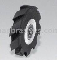 Dynabrade 11643 Contact Wheel 2" Dia. x 1/2" W x 5/8" I.D. Crown Face 90 Duro Rubber